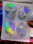 DESTASH - Foil Sheet - SET - Halloween & Skulls