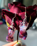 Earrings - Iridescent Rose Petal Goddess