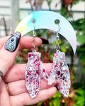 Earrings - Rose Petal Witchy Hands