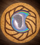 Decoration - Holographic Faux Geode Crescent Moon