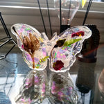Sun Catcher - Quartz Floral Butterfly